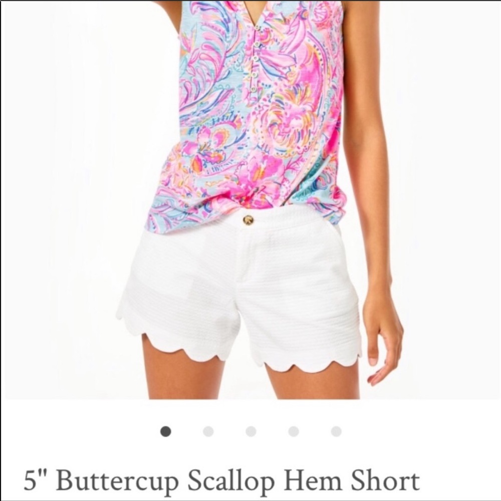Lilly Pulitzer 5” buttercup scallop hem shorts